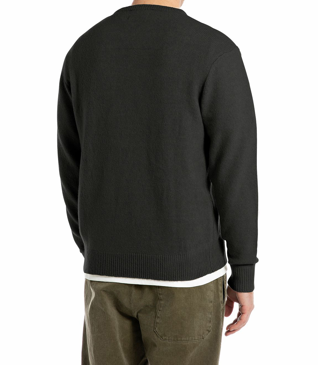 リサイクルファブリッククルーネックニット 詳細画像 ブラック 2